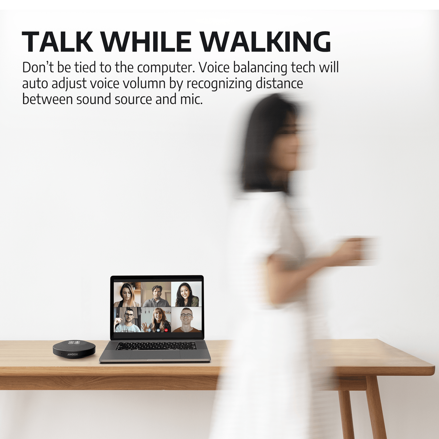 AIHOOR C1 - Bluetooth Wireless Portable Conference Speakerphone