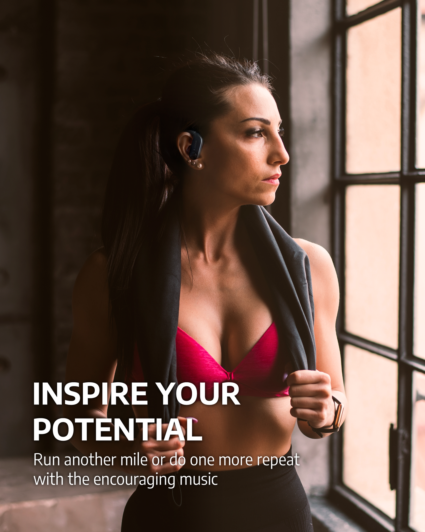 AIHOOR A7 - Bluetooth Earbuds with Earhook for Sport, Working out, Running