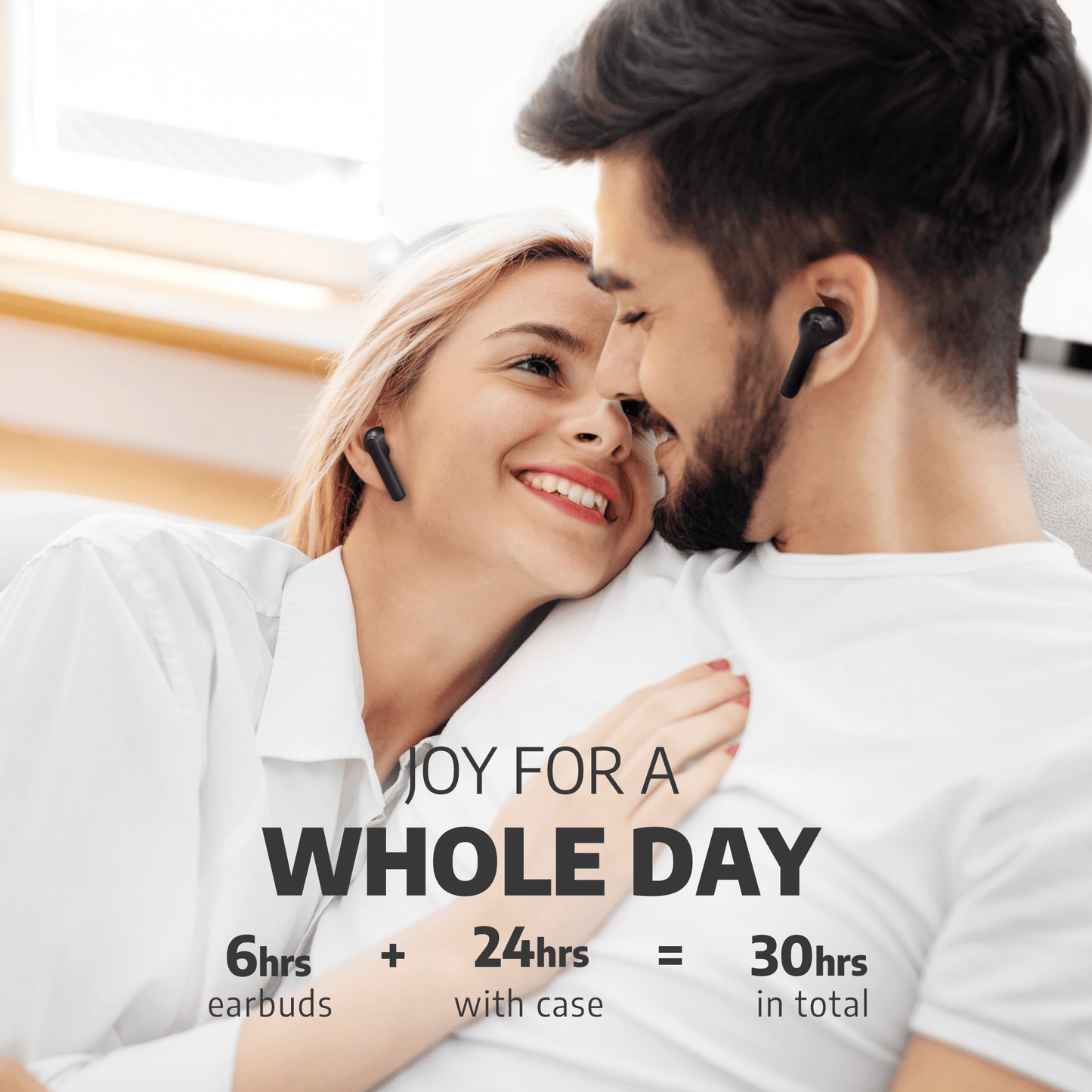 AIHOOR A1 - Wireless In-Ear Earbuds with Active Noise Cancellation (ANC) and Charging Case