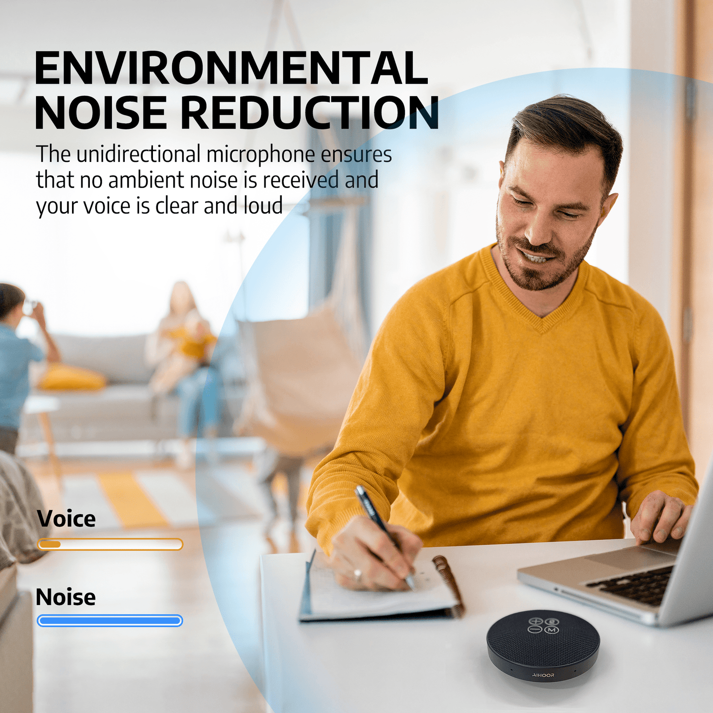 AIHOOR C1 - Bluetooth Wireless Portable Conference Speakerphone