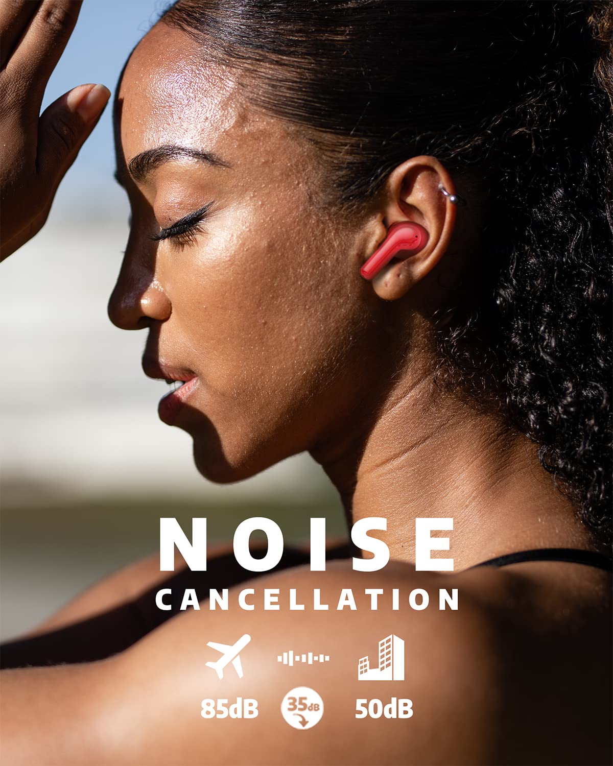 AIHOOR A4ANC - Bluetooth In-Ear Earbuds with Hybrid Active Noise Cancellation (ANC) and Wireless Charging Case