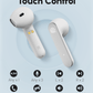 Wireless Earbuds Half-in-Ear Design with Metallic Case & IPX5 Waterproof (Black & Sliver)