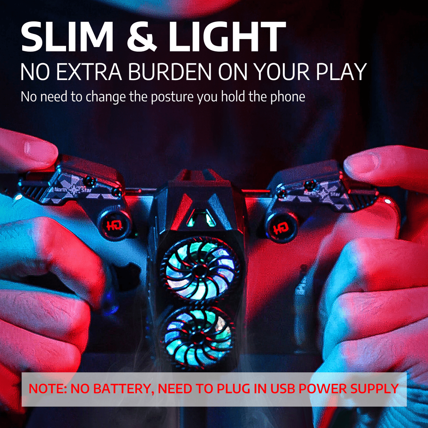 AIHOOR - GT100 Smart Phone Cooler Radiator Fan for Gaming
